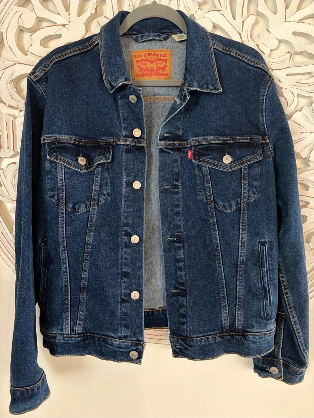LEVI’S Men’s Indigo Blue Classic Denim Trucker Jacket